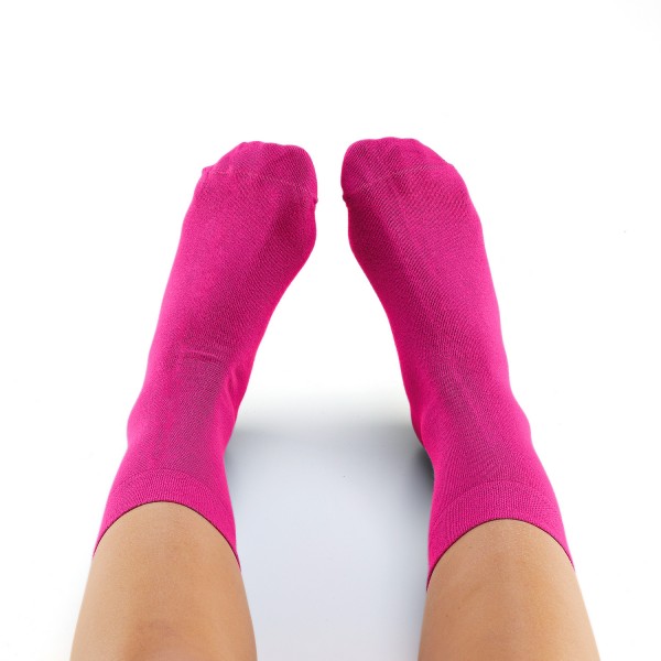 Biobaumwoll Socke pink angezogen