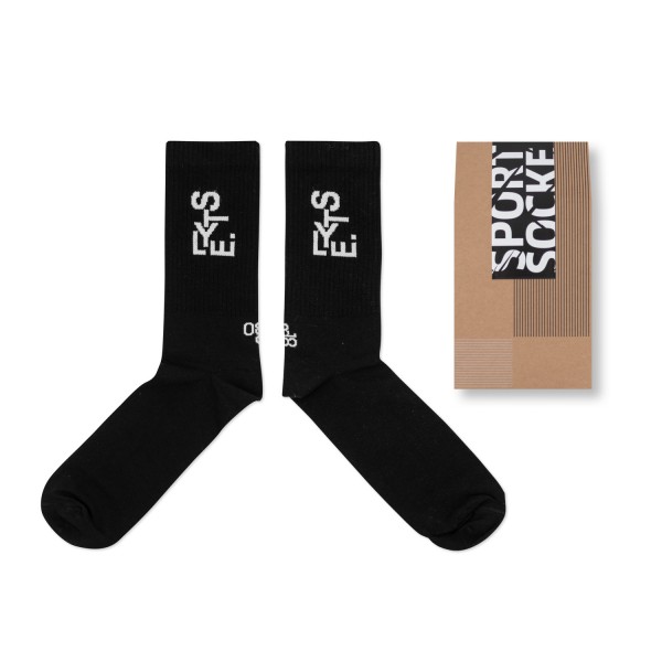 Sport Socke schwarz mit Verpackung