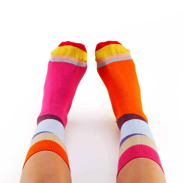 Trend Socke „Twins“ angezogen
